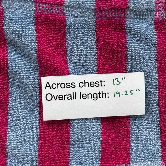 Hanna Andersson 3T Hooded Terry Cover Up Pink Lavender Stripe Zip Robe - Picture 6 of 6